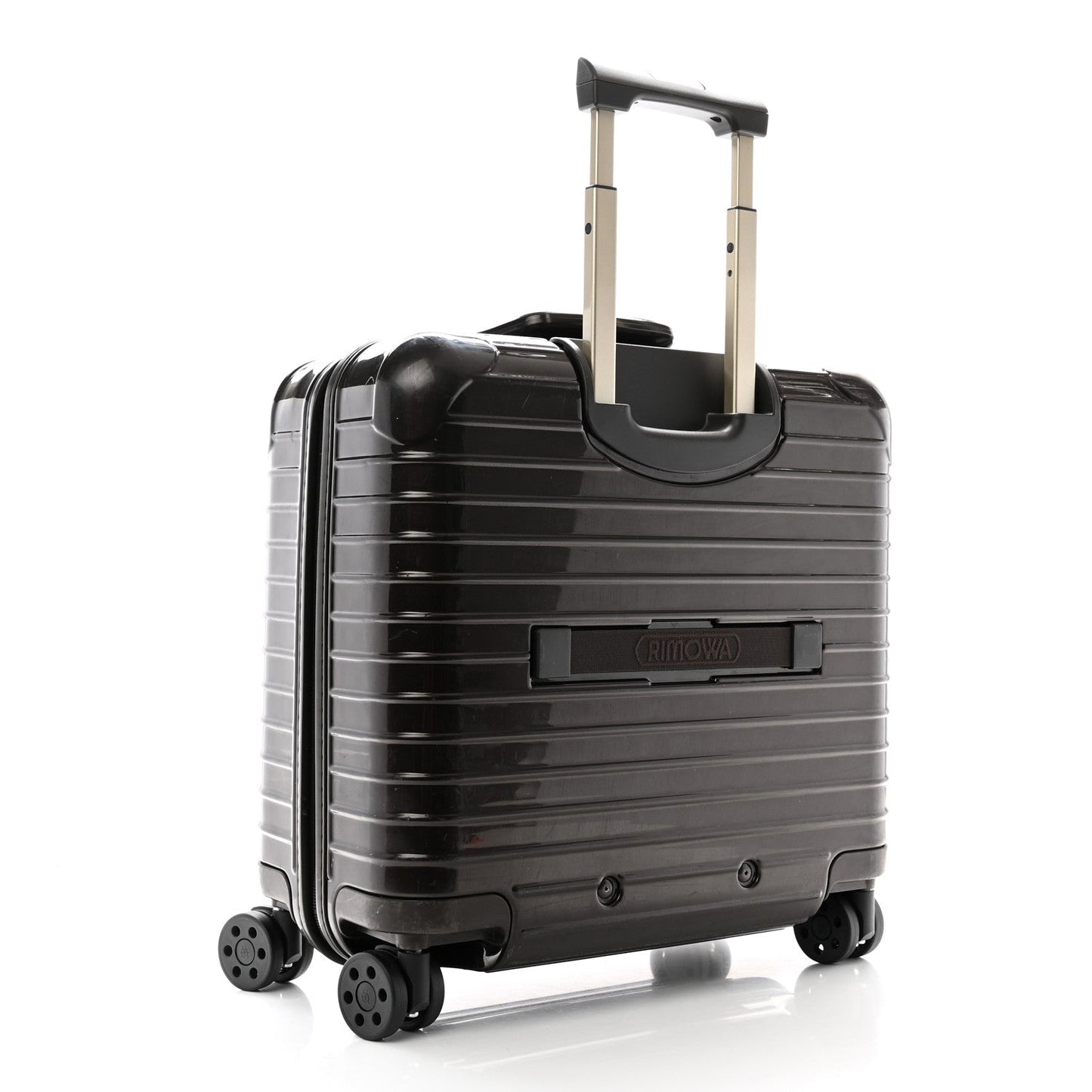 Gloss Polycarbonate Suitcase Compact Brown