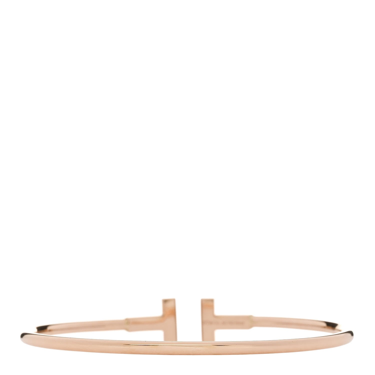 Tiffany 18K Rose Gold T Wire Bracelet 2 of 3
