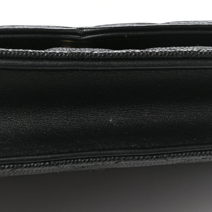 Chanel Caviar Quilted CC Filigree Wallet On Chain WOC Black 14 of 14