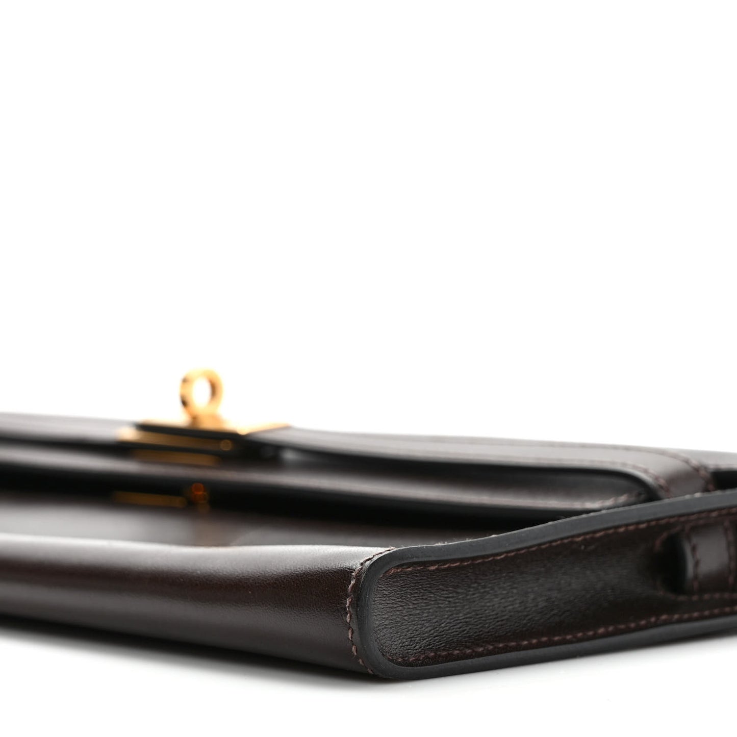 Box Kelly Cut Clutch Chocolate