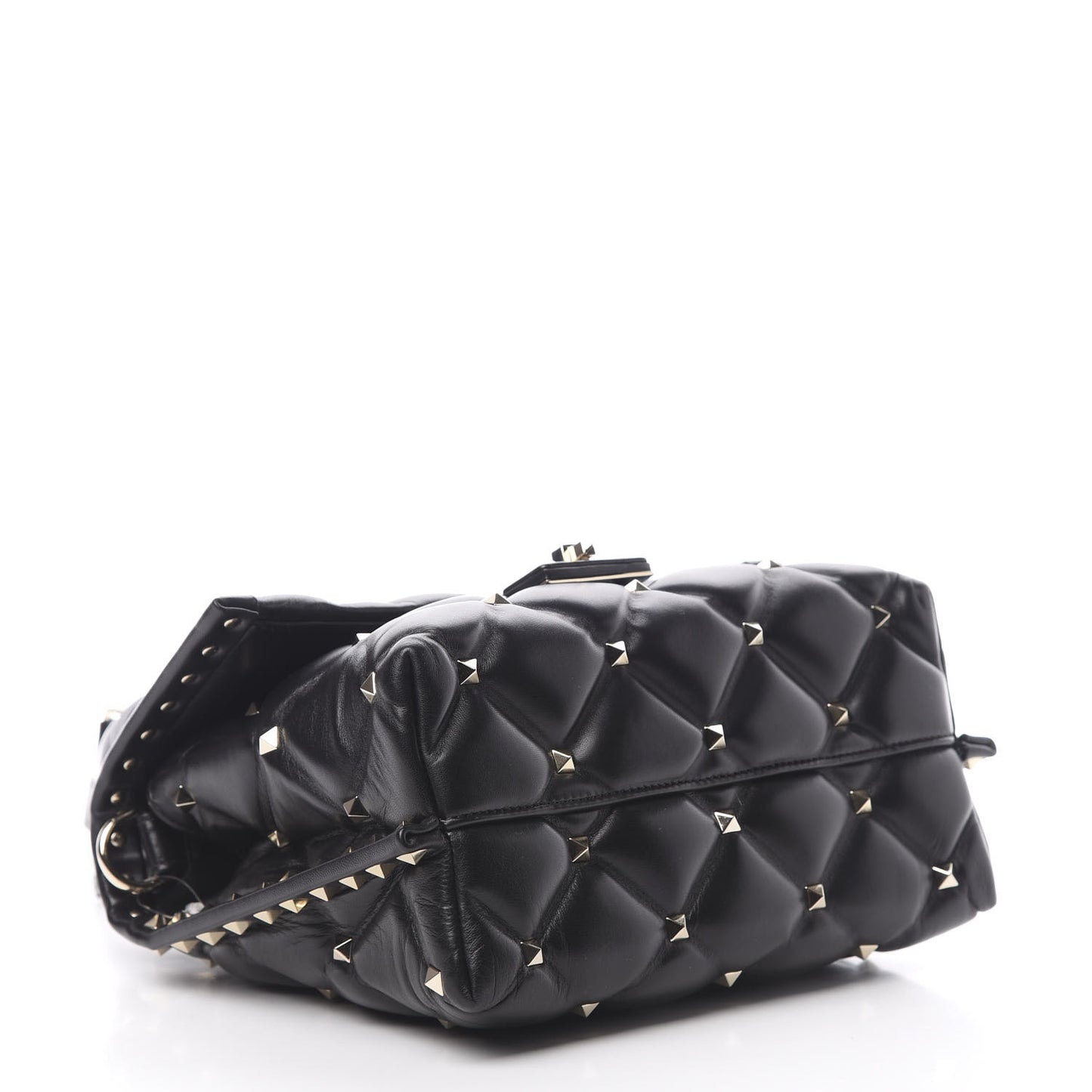Nappa Medium Candystud Top Handle Bag Black