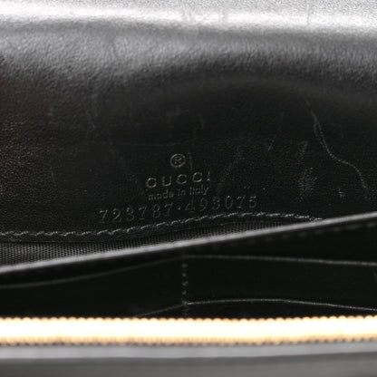Gucci Calfskin GG Matelasse Chain Wallet Black 5 of 7