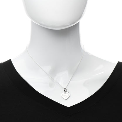 Tiffany Sterling Silver Small Return to Tiffany Heart Pendant Necklace 2 of 4