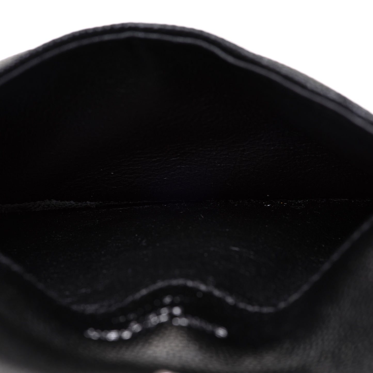 Grain De Poudre Matelasse Chevron Monogram Compact Wallet Black