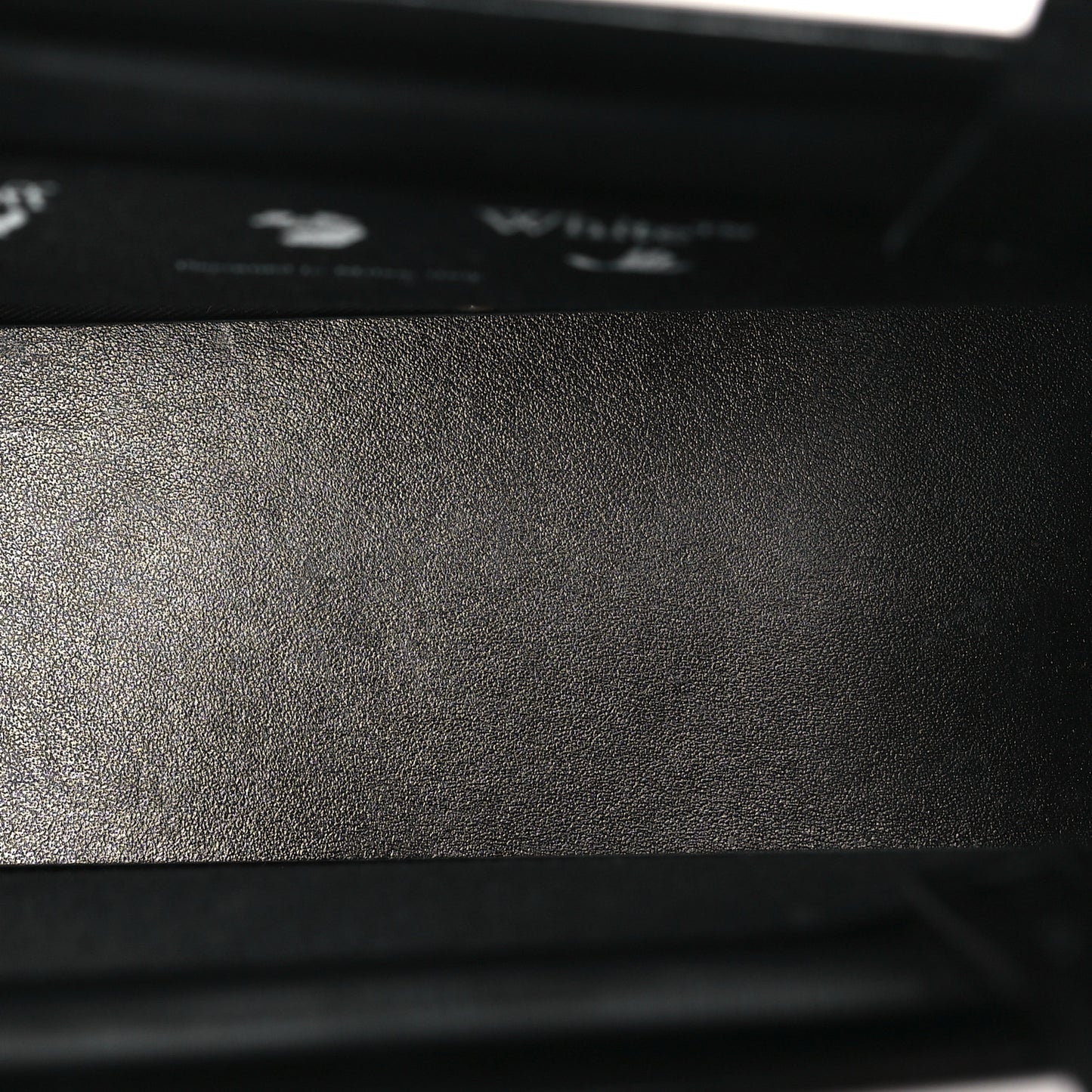 Patent Calfskin Logo Box Bag Black