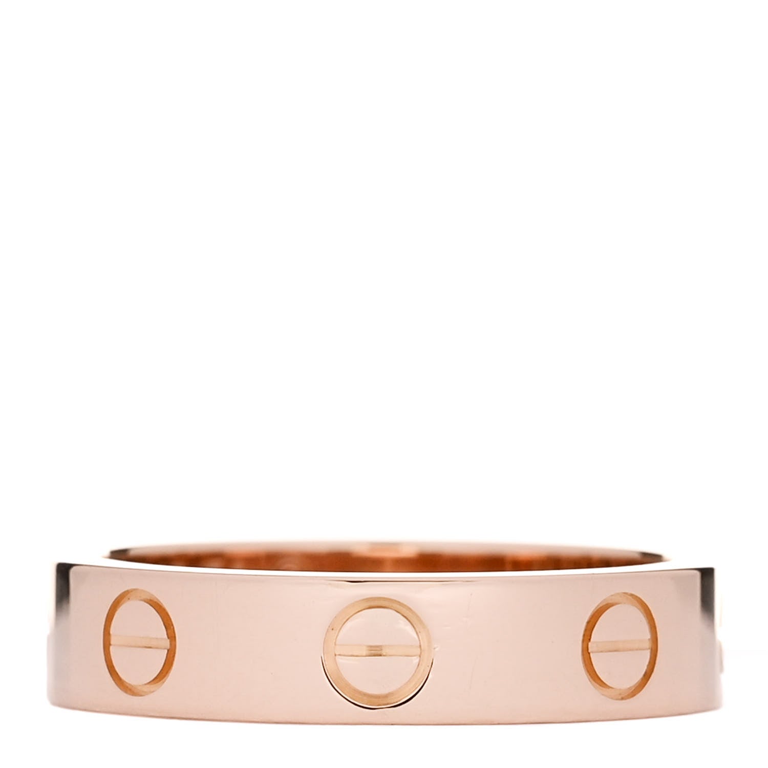 Cartier 18K Pink Gold Diamond 4mm LOVE Wedding Band Ring 49 4.75 3 of 5