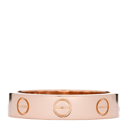 Cartier 18K Pink Gold Diamond 4mm LOVE Wedding Band Ring 49 4.75 3 of 5