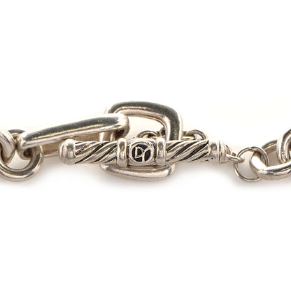 David Yurman Sterling Silver 18K Gold Figaro Necklace 4 of 5