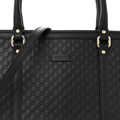 Gucci Soft Microguccissima Small Zippered Satchel Black 8 of 11