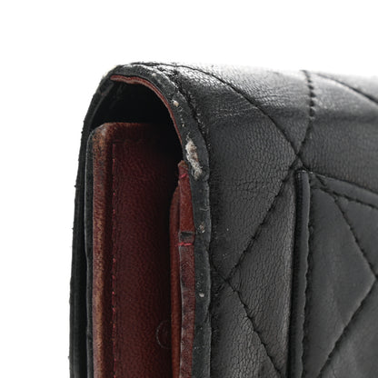 Chanel Lambskin Quilted Large Flap Wallet Black 9 of 9