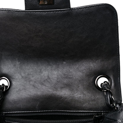 Chanel Crumpled Calfskin Quilted Mini Square Flap So Black 9 of 11