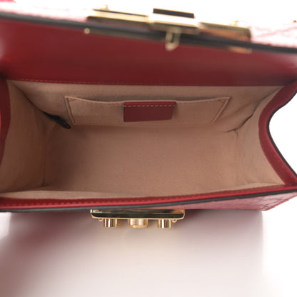 Gucci Guccissima Small Padlock Shoulder Bag Hibiscus Red 4 of 4