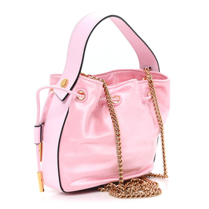 Versace Satin Medusa Drawstring Bucket Bag Pink 3 of 10
