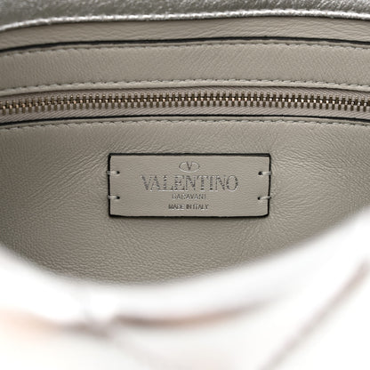Valentino Garavani Nappa Medium Roman Stud Shoulder Bag Silver 6 of 9