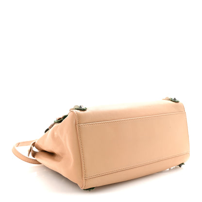 Fendi Nappa Flowerland Mini Peekaboo Iconic Satchel Miele Scuro 4 of 12