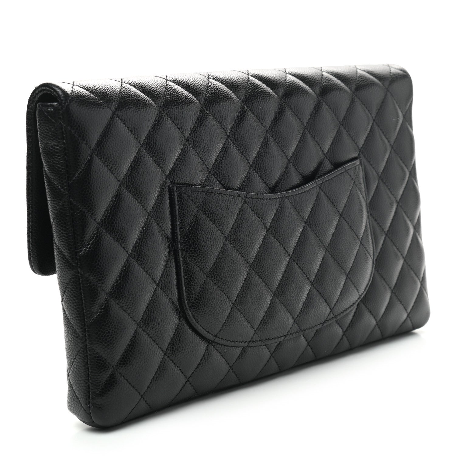 Chanel Caviar Quilted Flap Clutch Black 2 of 6