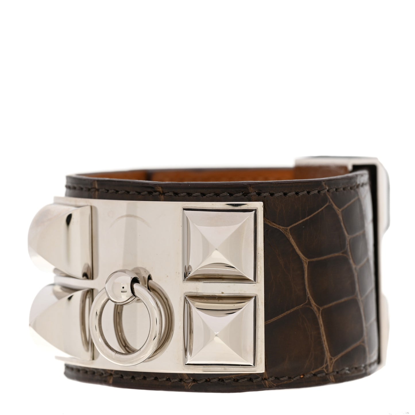 Matte Alligator Collier De Chien CDC Bracelet XS Ebene