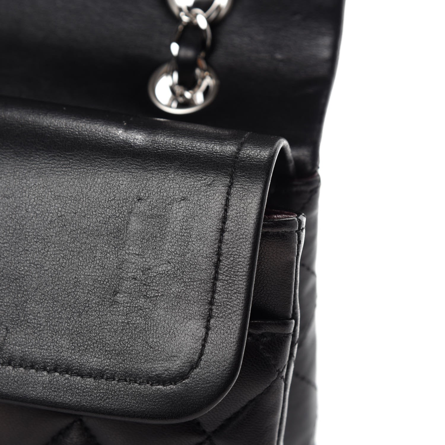Chanel Lambskin Quilted Medium Double Flap Black 9 of 14