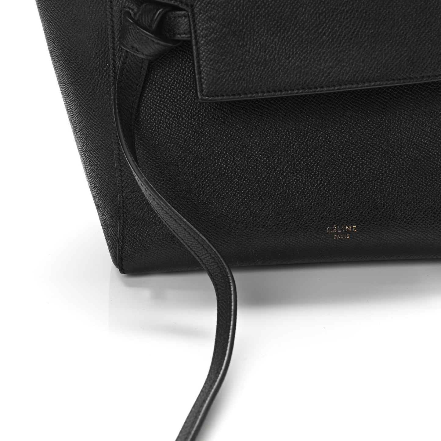 Grained Calfskin Mini Belt Bag Black