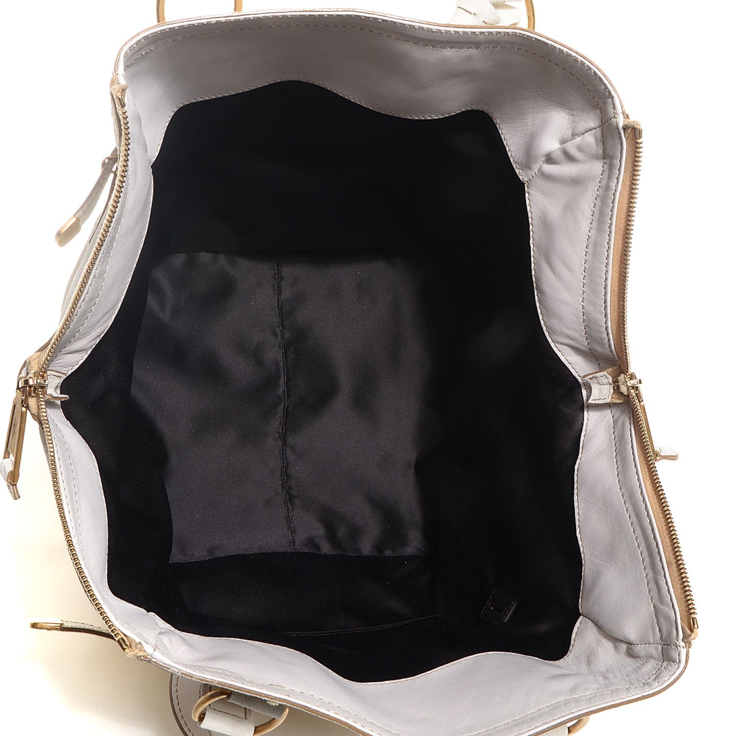 Saint Laurent Suede Medium Degrade Downtown Bag White Gold 6 of 10