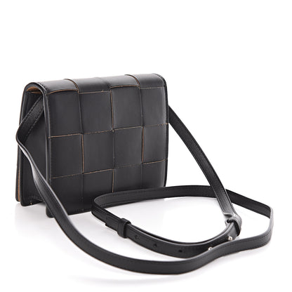 Bottega Veneta Lambskin Maxi Intrecciato Mini Cassette Crossbody Bag Black 3 of 9