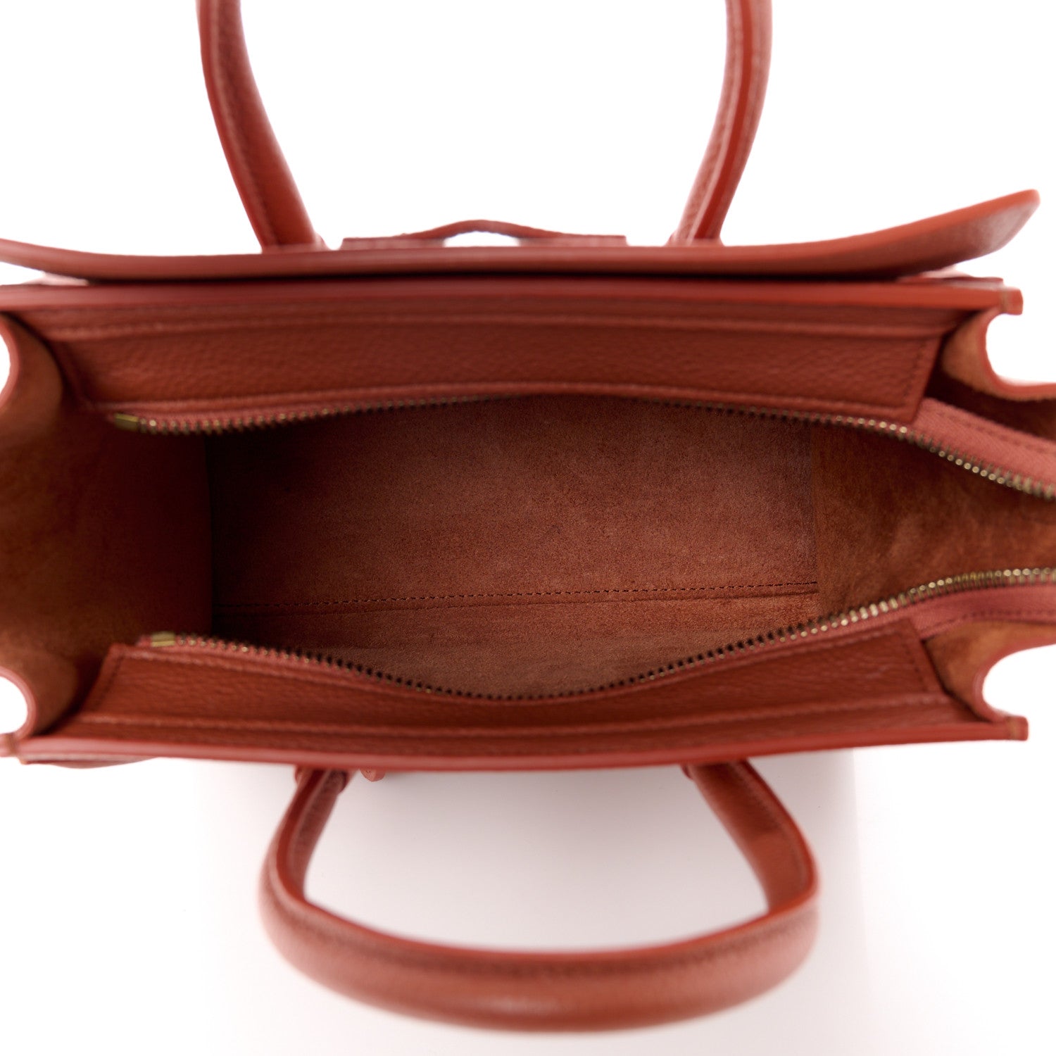 Celine Drummed Calfskin Nano Luggage Lychee 5 of 10