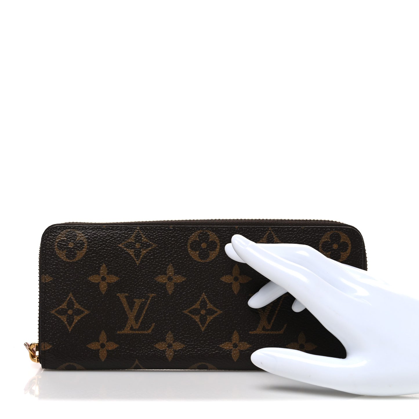 Monogram Clemence Wallet Rose Ballerine
