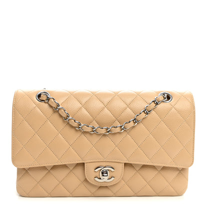 Chanel Caviar Quilted Medium Double Flap Beige 1 of 10