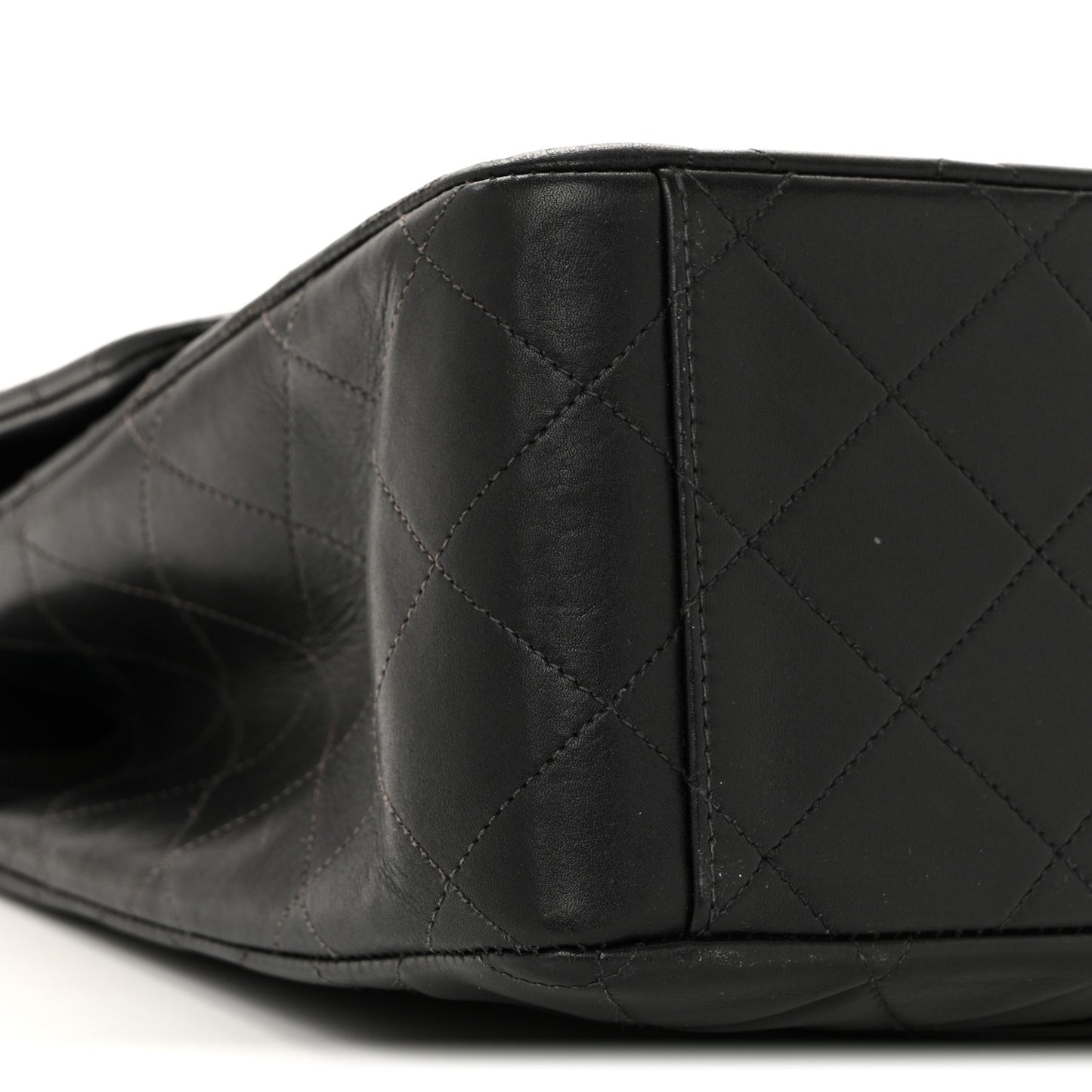 Lambskin Quilted XL Jumbo Single Flap Black