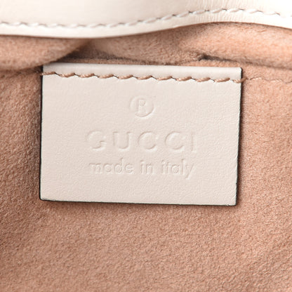 Gucci Calfskin Matelasse Mini GG Marmont Shoulder Bag White 6 of 9