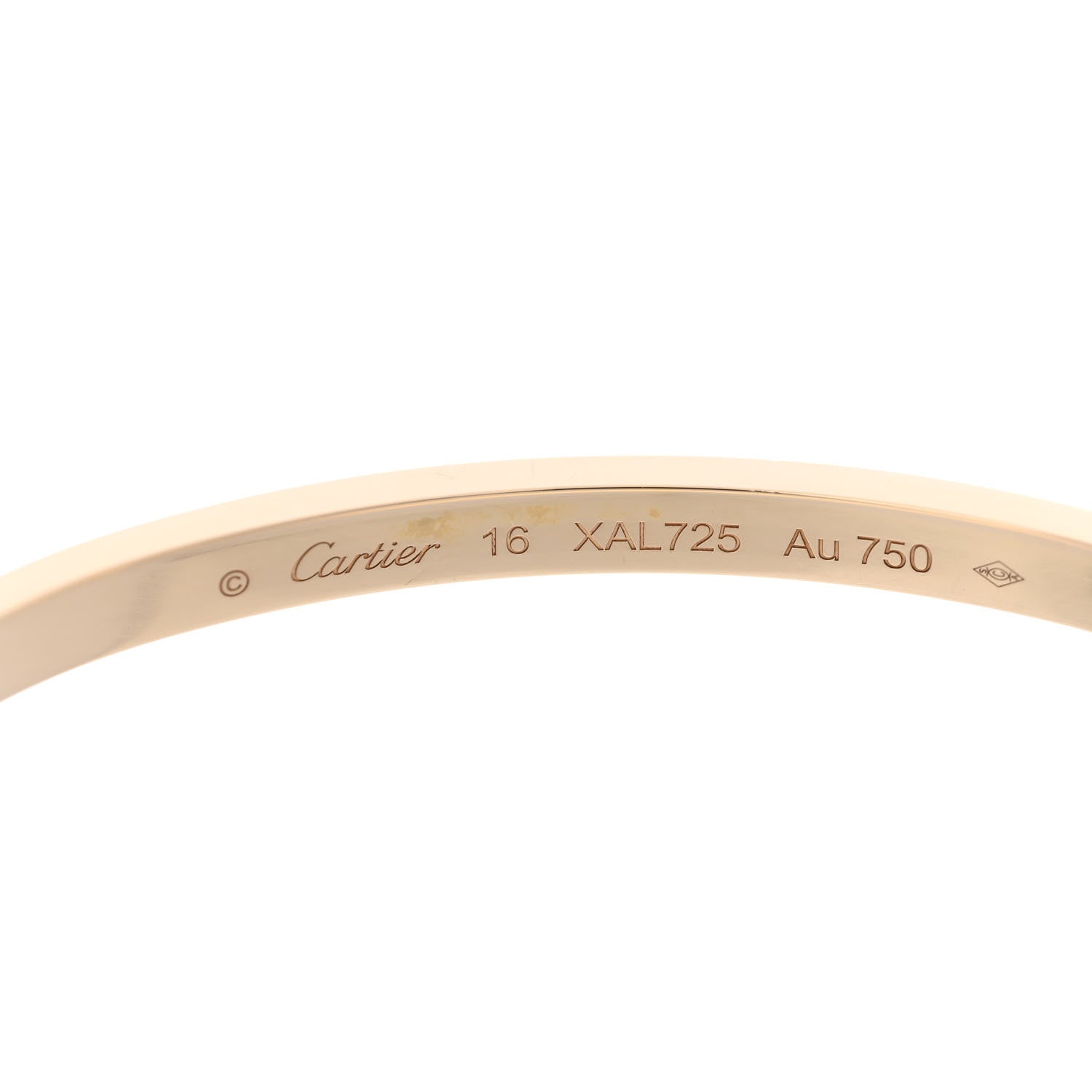 Cartier 18K Yellow Gold Small LOVE Bracelet 16 7 of 9