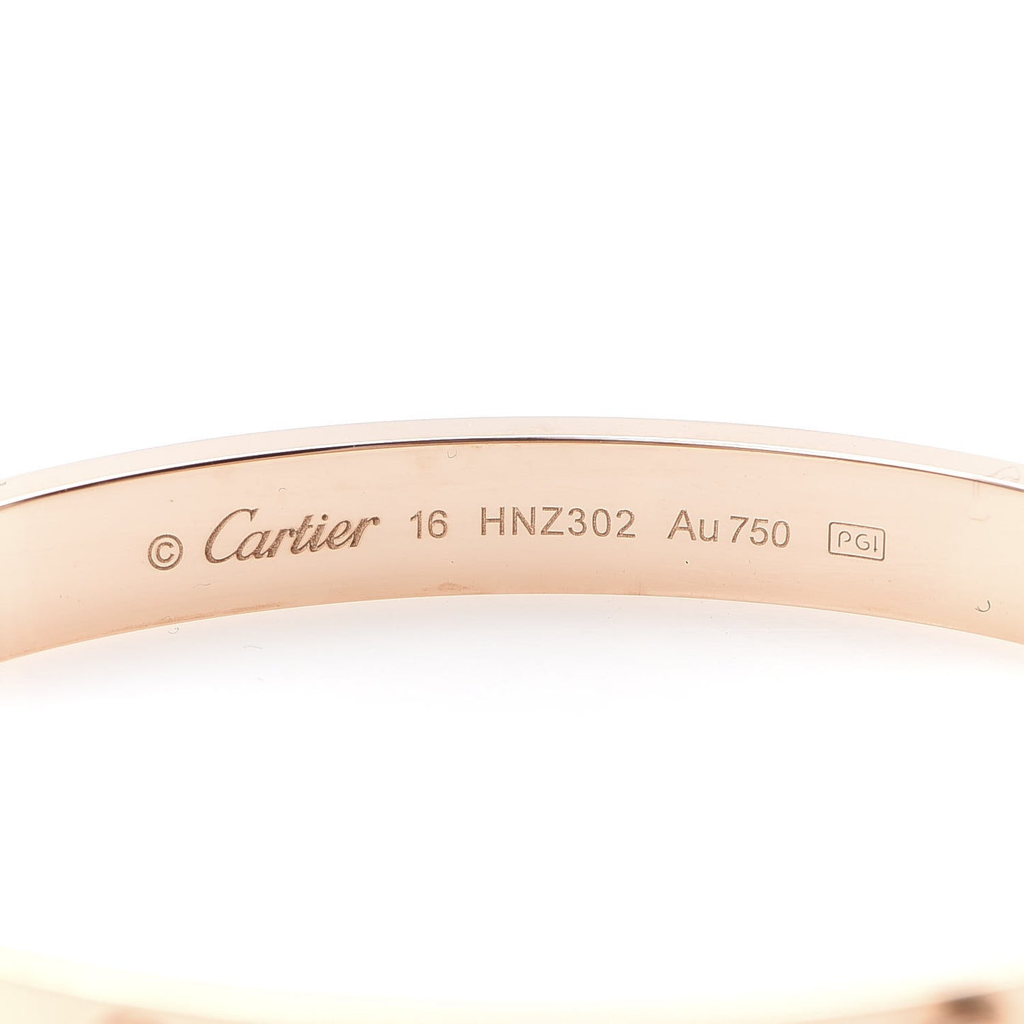 18K Pink Gold LOVE Bracelet 16