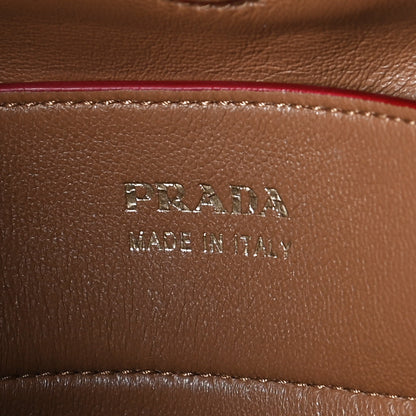 Prada Ostrich Medium Double Bag Rosso 7 of 10