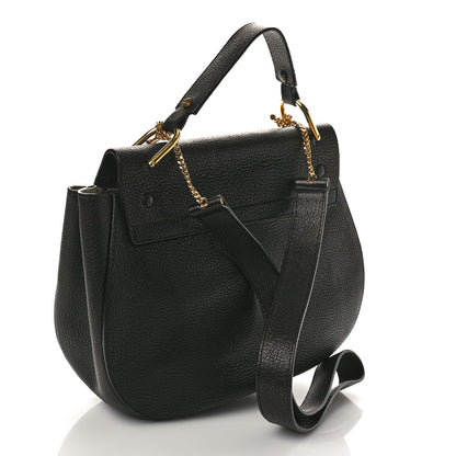 Chloe Grained Lambskin Large Drew Shoulder Bag Black 3 of 9