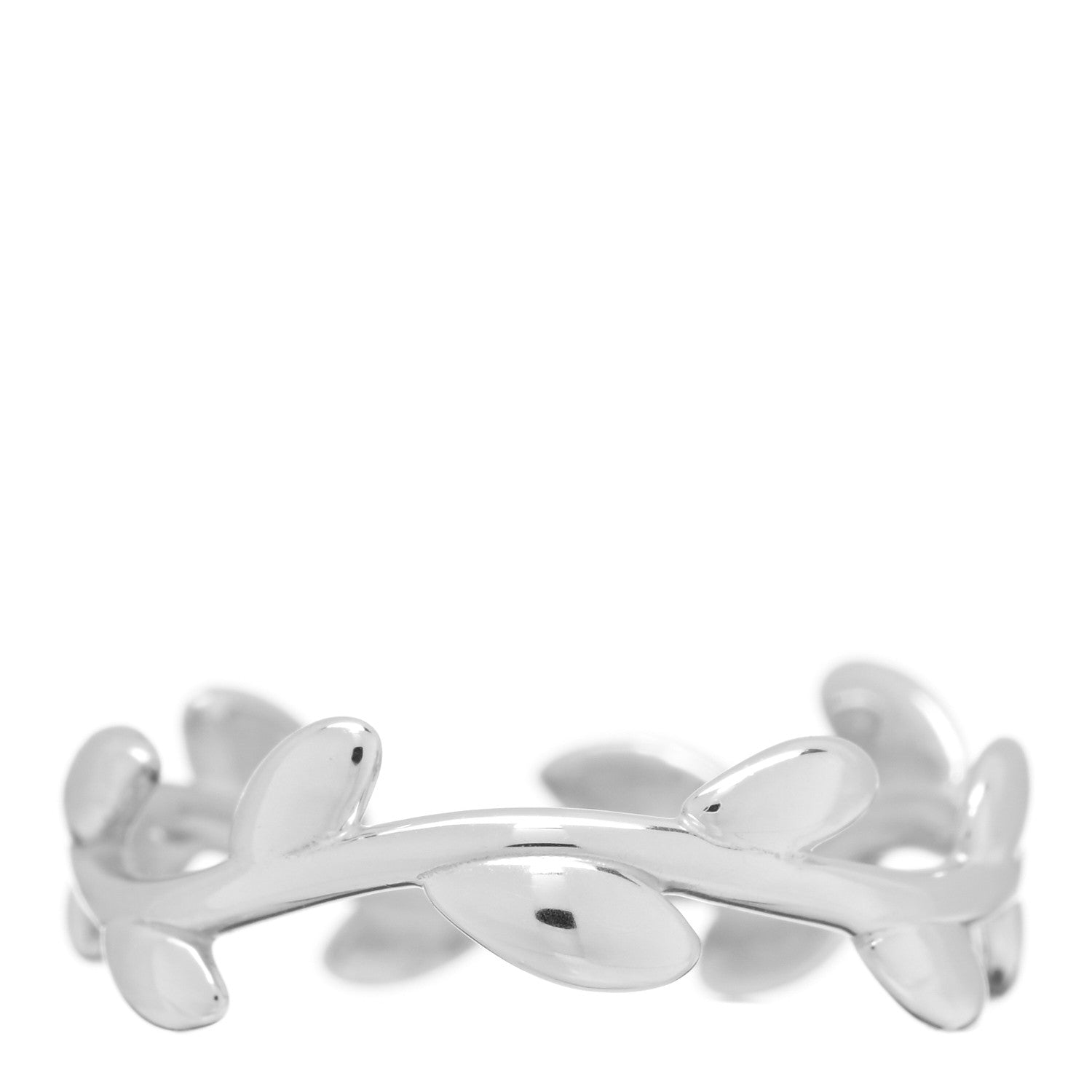 Tiffany Sterling Silver Paloma Picasso Narrow Olive Leaf Band Ring 51 5.75 3 of 4