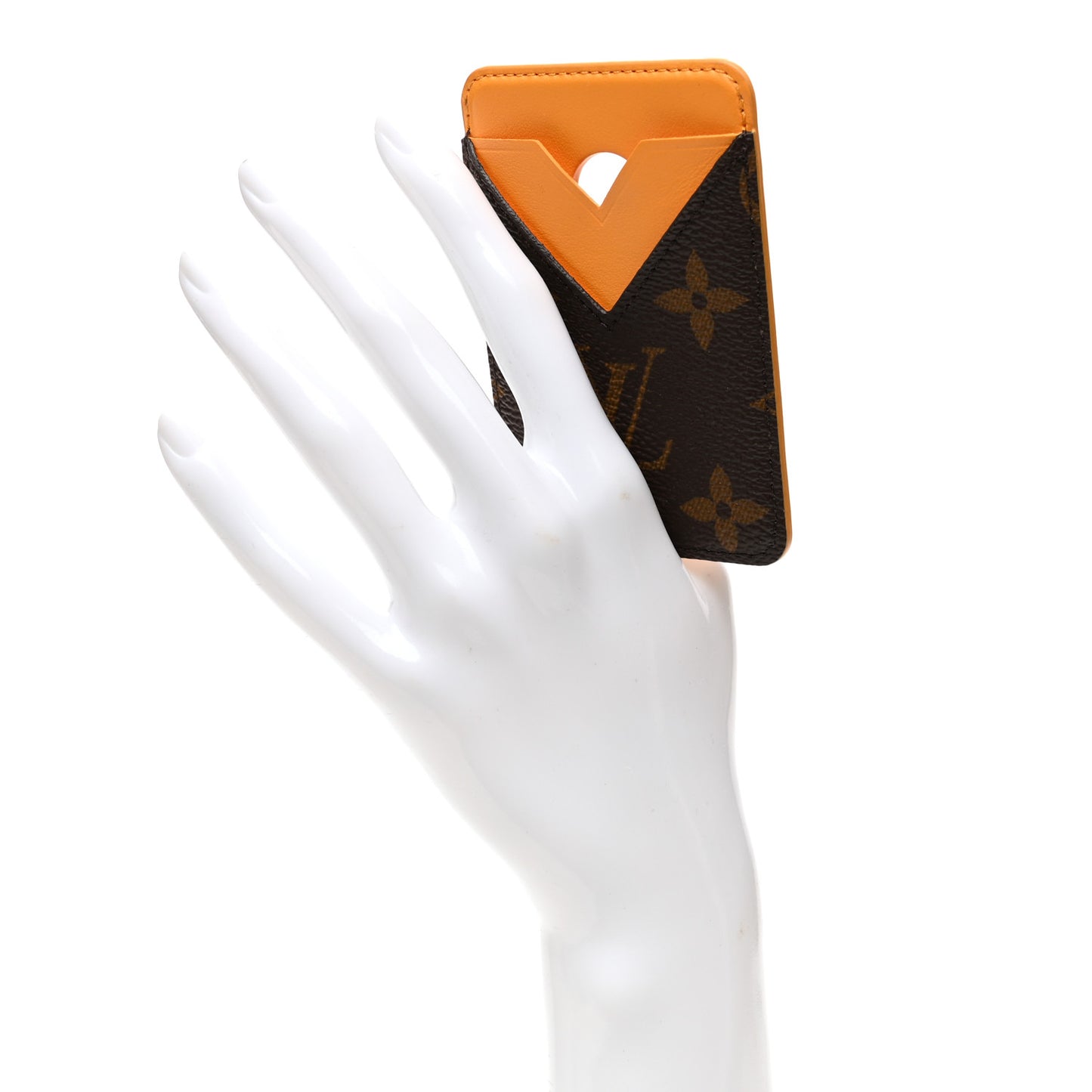 Monogram Macassar Magnetic Card Holder Safran Yellow