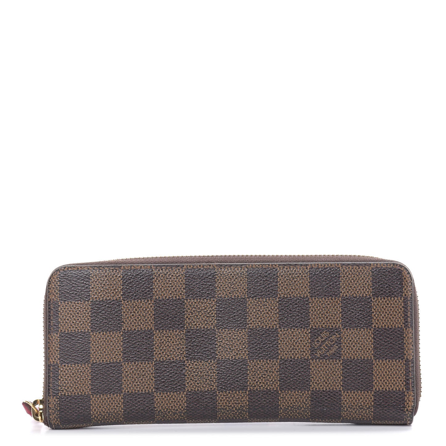 Damier Ebene Clemence Wallet Cherry