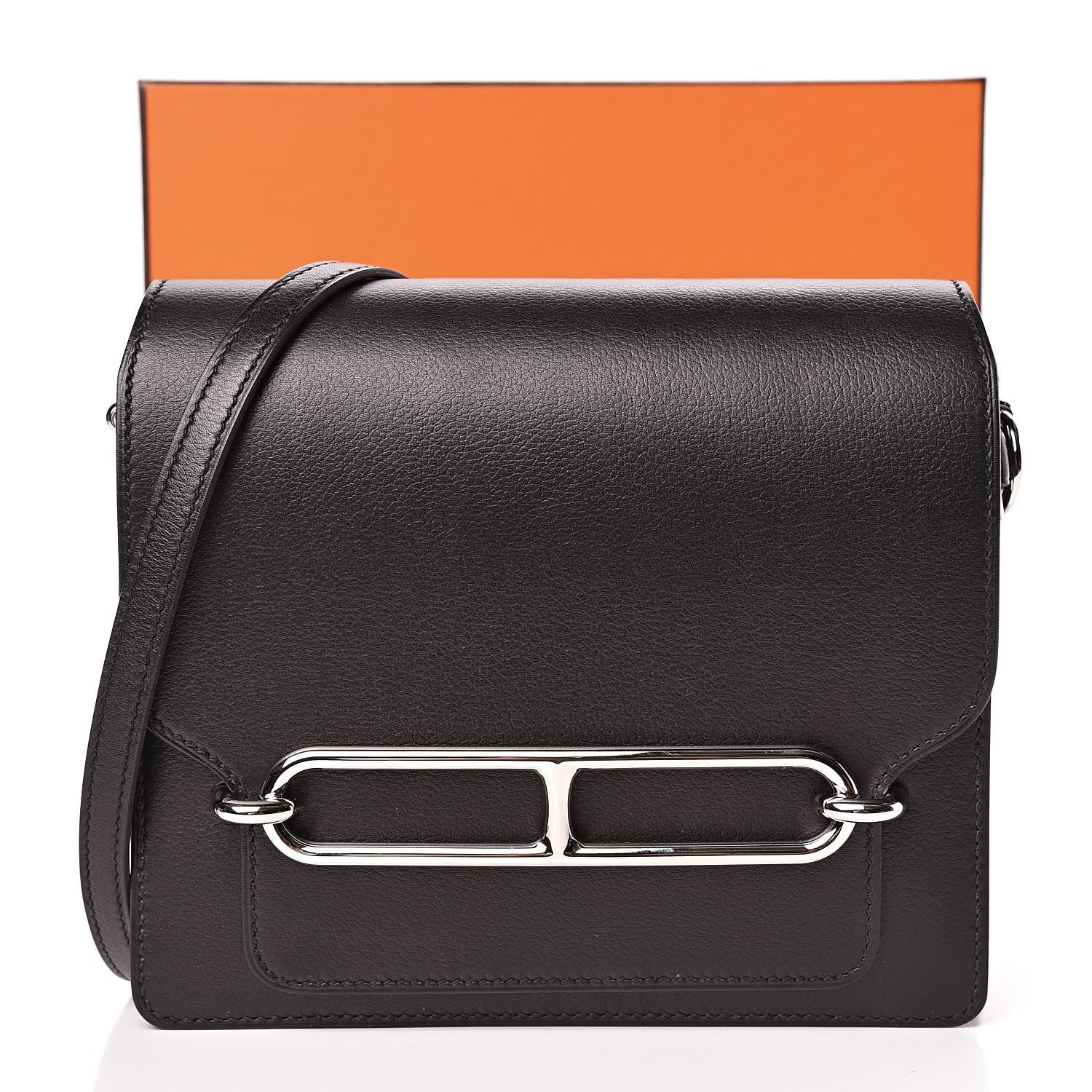 Hermes Evergrain Mini Sac Roulis Black 11 of 11
