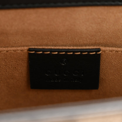 Gucci GG Supreme Monogram Calfskin Small Padlock Shoulder Bag Beige Black Cuir 6 of 15