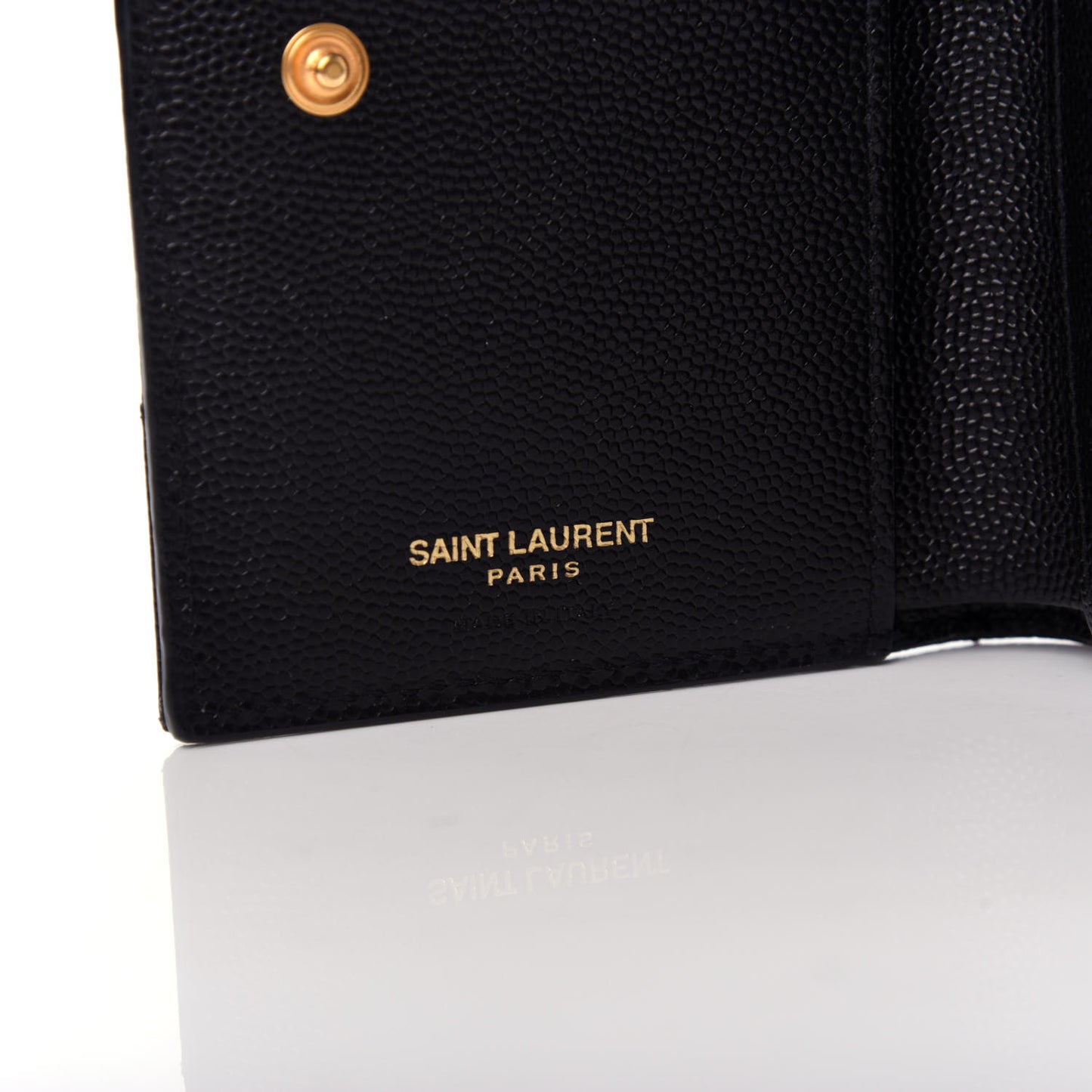 Grain De Poudre Matelasse Chevron Monogram Zipped Two-Part Wallet Black