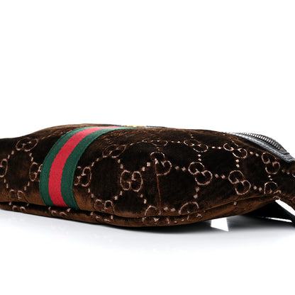 Gucci GG Monogram Velvet Belt Bag Brown 10 of 10