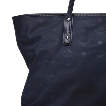 MCM Nylon Monogram Medium Dieter Shopper Tote Navy 11 of 14