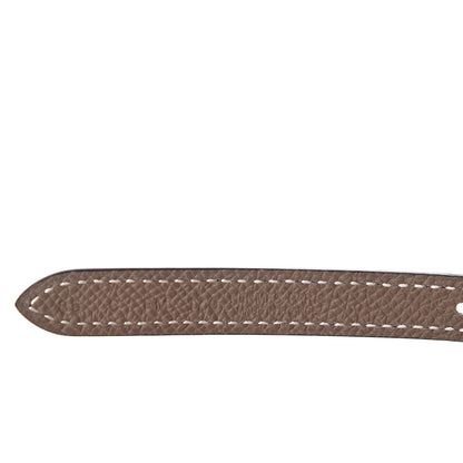 Hermes Epsom Swift 13mm Romance Belt 85 Etoupe Black 6 of 7