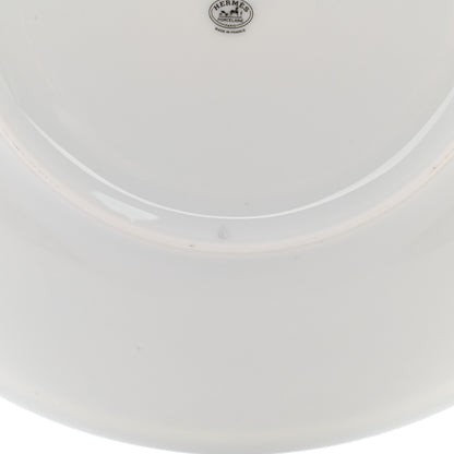 Hermes Porcelain H Deco Dessert Plates Set of 2 Black 5 of 8