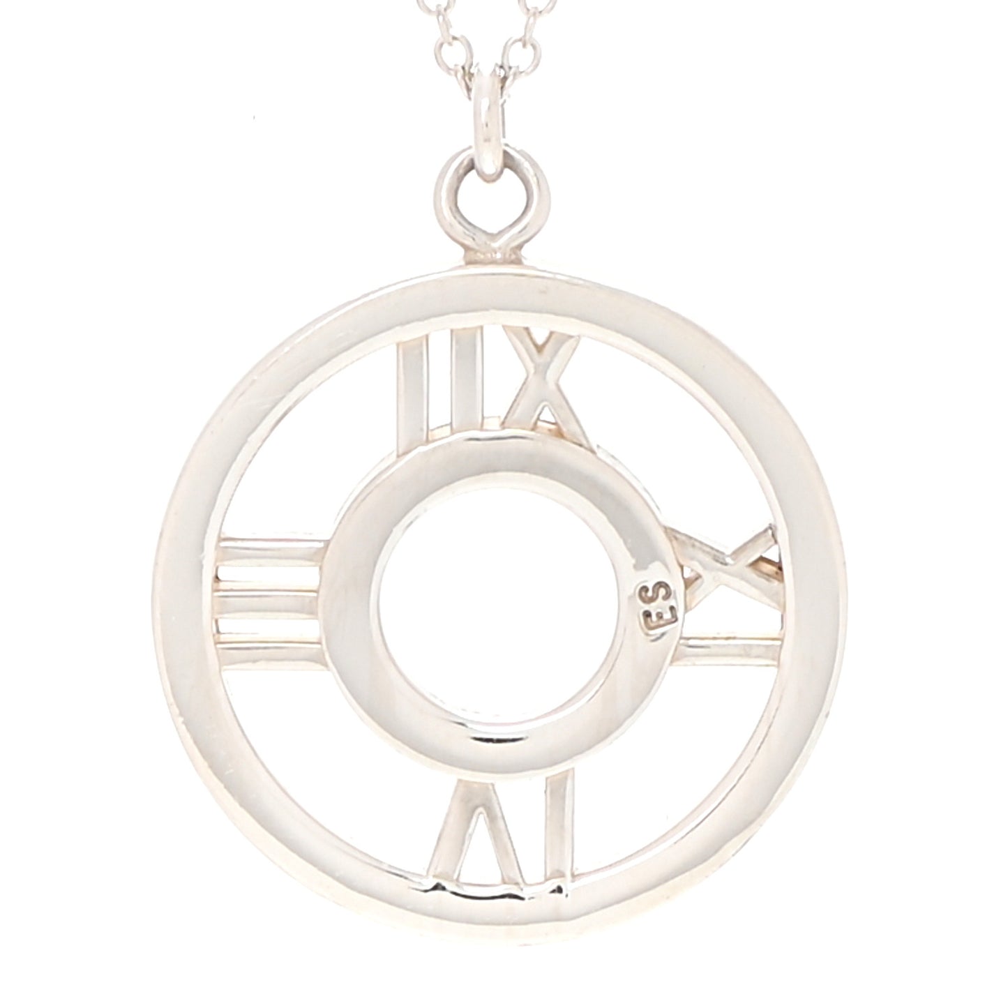 Sterling Silver Medium Atlas Open Pendant Necklace