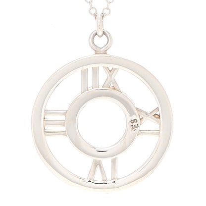 Tiffany Sterling Silver Medium Atlas Open Pendant Necklace 4 of 6