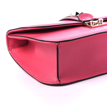 Valentino Garavani Vitello Medium Glam Lock Rockstud Flap Deep Rose 5 of 8