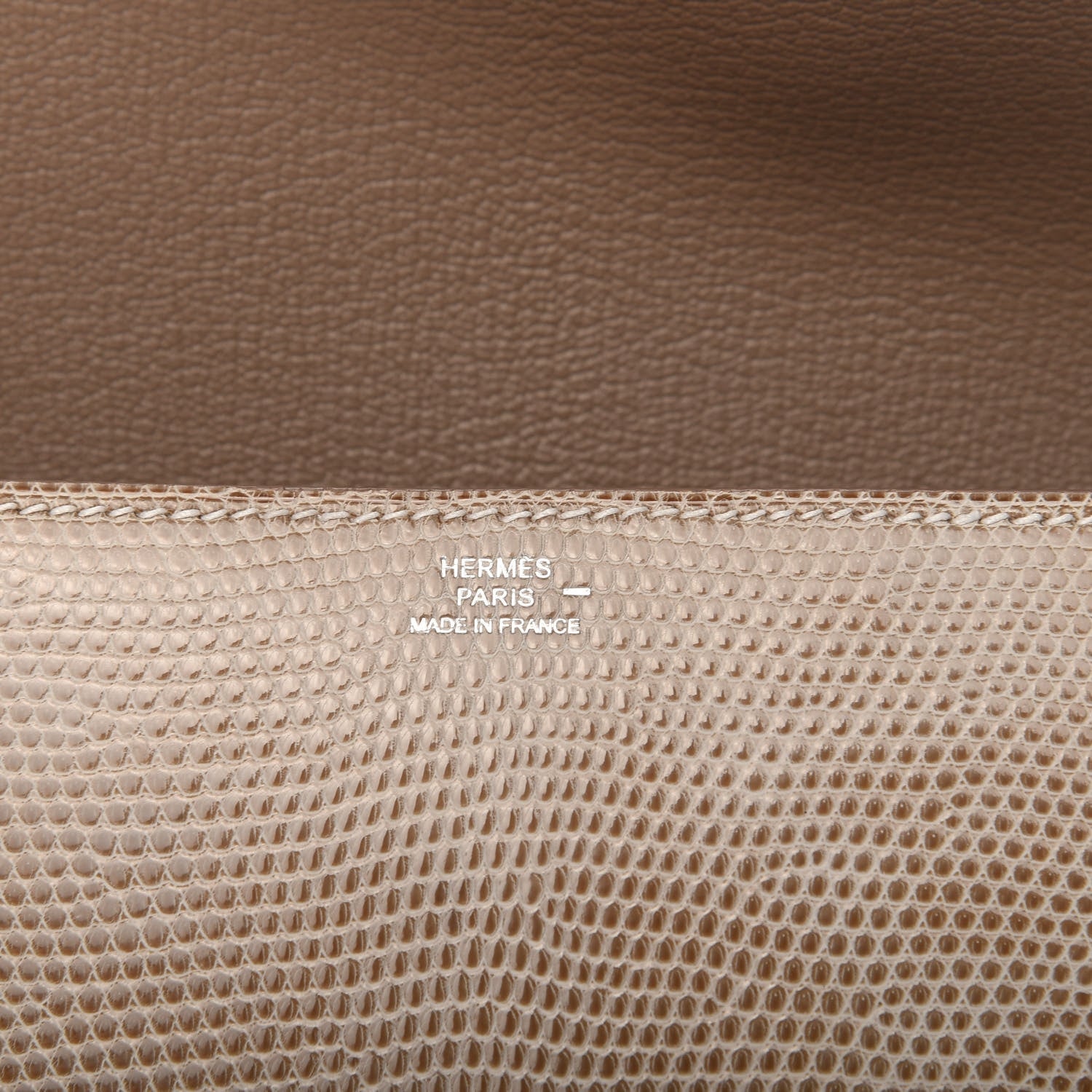 Hermes Lizard Medor Clutch 23 Ficelle 6 of 10