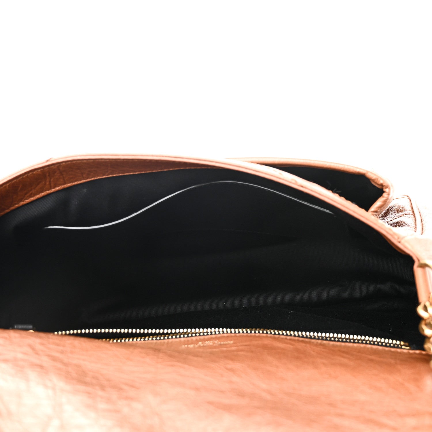 Saint Laurent Crinkled Calfskin Matelasse Monogram Medium Niki Chain Satchel Light Burnt 5 of 11