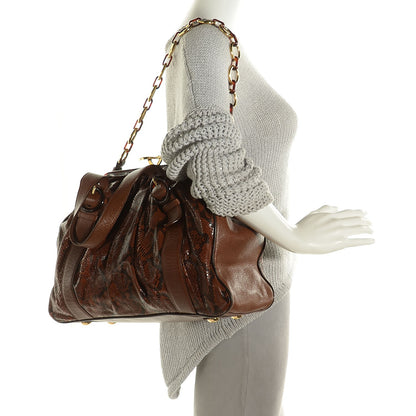 Marc Jacobs Python Satchel Cinnamon 2 of 9